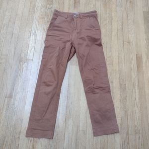 Everlane straight leg cropped camel size 0